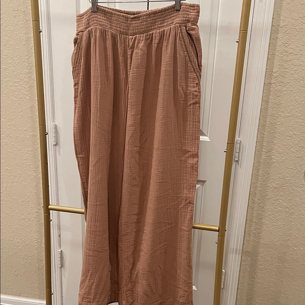aerie cover up pants in tan
